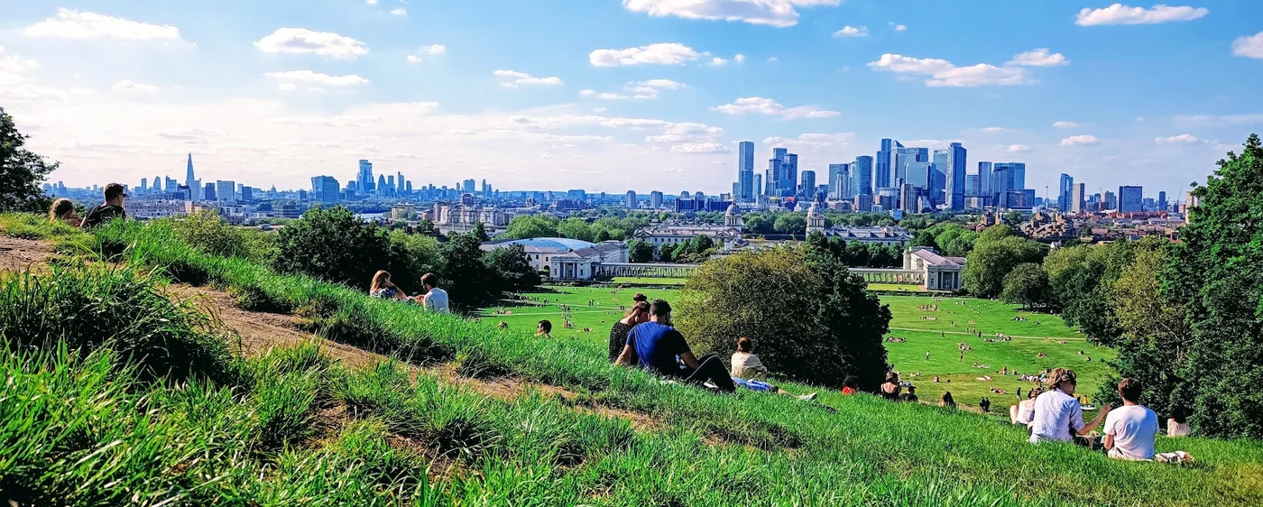 London skyline seen from Greenwich Park