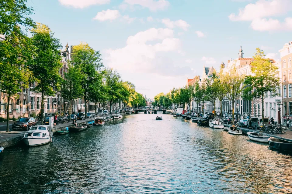 Canal-side homes in the Netherlands